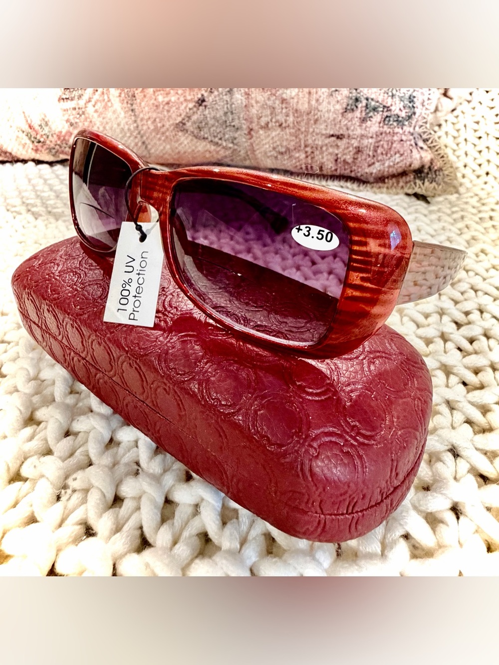 Women’s +3.50 Reading Sunglasses in Red Gradient